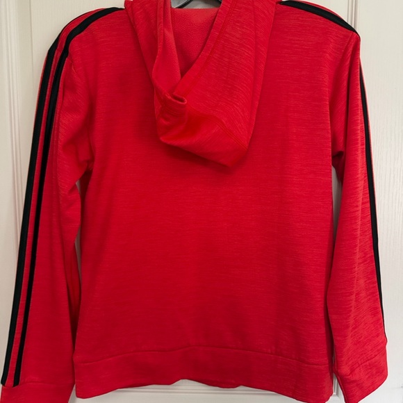 Adidas Kids Red and Black Hoodie Size M (10/12) - Picture 2 of 4